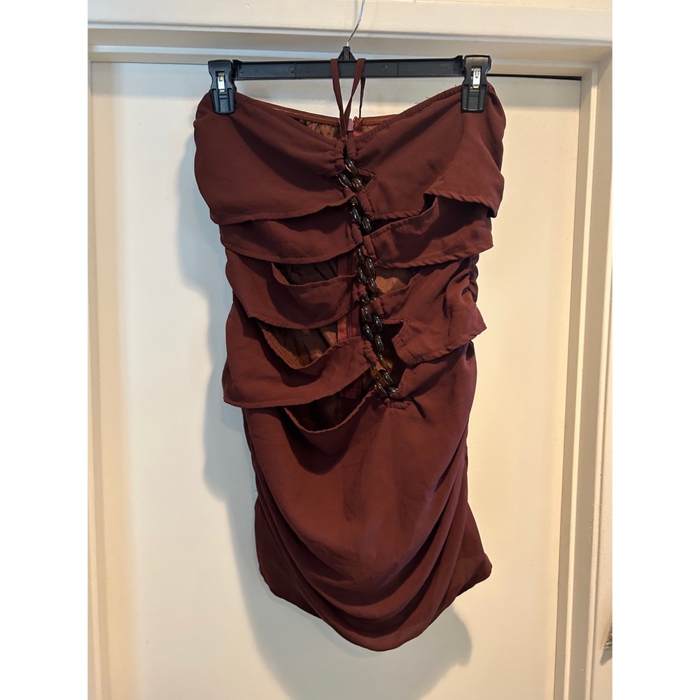 Tortoise Shell Chain Bodycon Dress - Picture 5 of 6